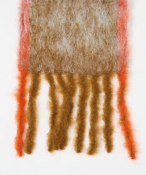 ABAHOUSE / アバハウス マフラー・ショール・スヌード・ストール | 【814 EZCARAY】TWIST FRAME モヘヤ マフラー | 詳細3