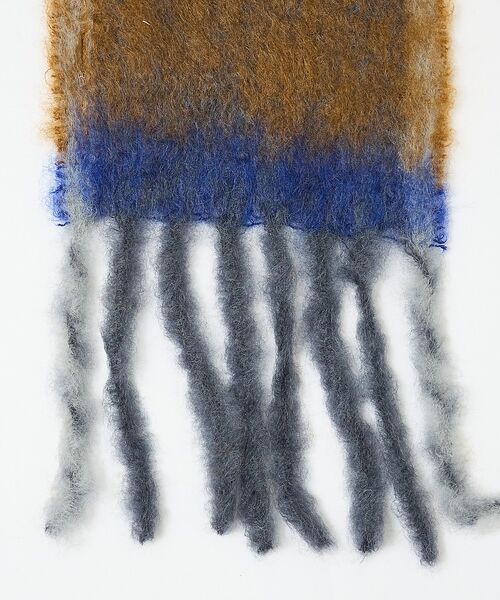 ABAHOUSE / アバハウス マフラー・ショール・スヌード・ストール | 【814 EZCARAY】TWIST FRAME モヘヤ マフラー | 詳細6