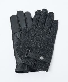 ABAHOUSE / アバハウス 手袋 | Harris Tweed ベルト付きグローブ / タッチパネル対応