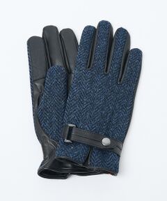 ABAHOUSE / アバハウス 手袋 | Harris Tweed ベルト付きグローブ / タッチパネル対応