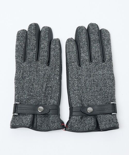 ABAHOUSE / アバハウス 手袋 | Harris Tweed ベルト付きグローブ / タッチパネル対応 | 詳細2