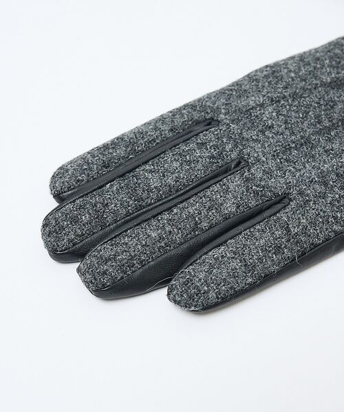 ABAHOUSE / アバハウス 手袋 | Harris Tweed ベルト付きグローブ / タッチパネル対応 | 詳細3