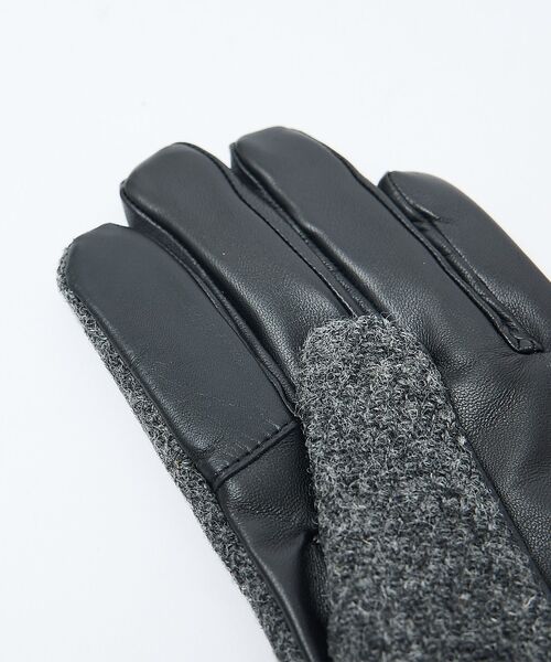 ABAHOUSE / アバハウス 手袋 | Harris Tweed ベルト付きグローブ / タッチパネル対応 | 詳細4