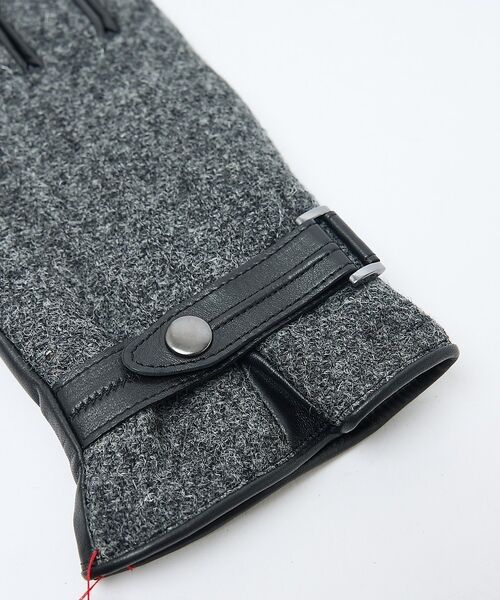 ABAHOUSE / アバハウス 手袋 | Harris Tweed ベルト付きグローブ / タッチパネル対応 | 詳細7