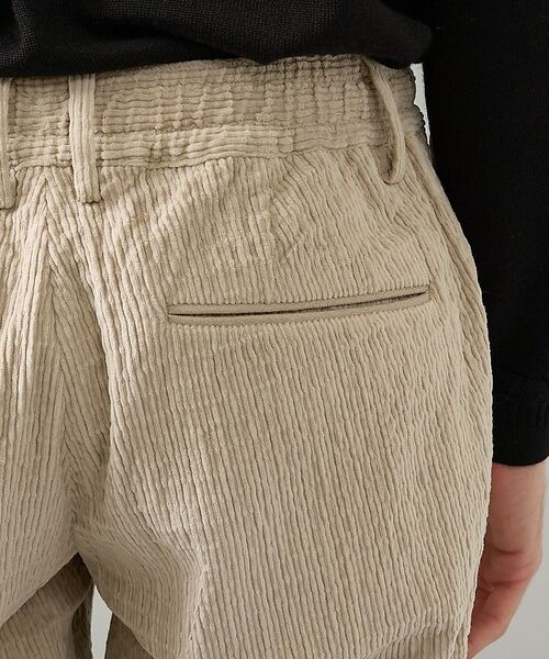 ABAHOUSE / アバハウス パンツ | 【セットアップ対応】シャーリング コーデュロイ イージースラックス | 詳細5