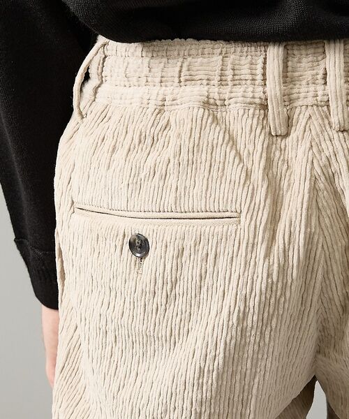ABAHOUSE / アバハウス パンツ | 【セットアップ対応】シャーリング コーデュロイ イージースラックス | 詳細6