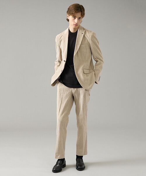 ABAHOUSE / アバハウス テーラードジャケット | 【セットアップ対応】シャーリング コーデュロイ ジャケット | 詳細1