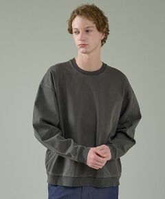 ABAHOUSE / アバハウス Tシャツ | 【スウェットライク】フェード ポンチ クルーネック プルオーバー【予約】