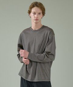 ABAHOUSE / アバハウス Tシャツ | コットンポンチ モダンフィット ボーダーロンT / オーバーサイズ【予約】