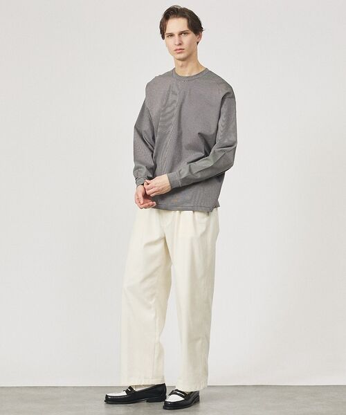 ABAHOUSE / アバハウス Tシャツ | コットンポンチ モダンフィット ボーダーロンT / オーバーサイズ | 詳細10