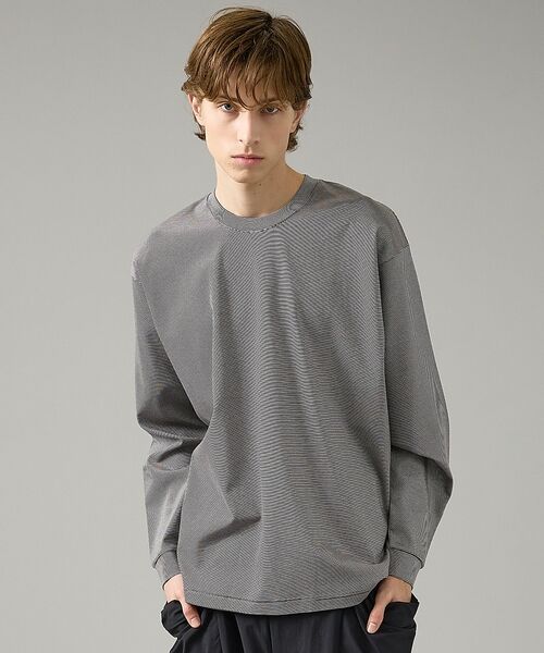 ABAHOUSE / アバハウス Tシャツ | コットンポンチ モダンフィット ボーダーロンT / オーバーサイズ【予約】 | 詳細2