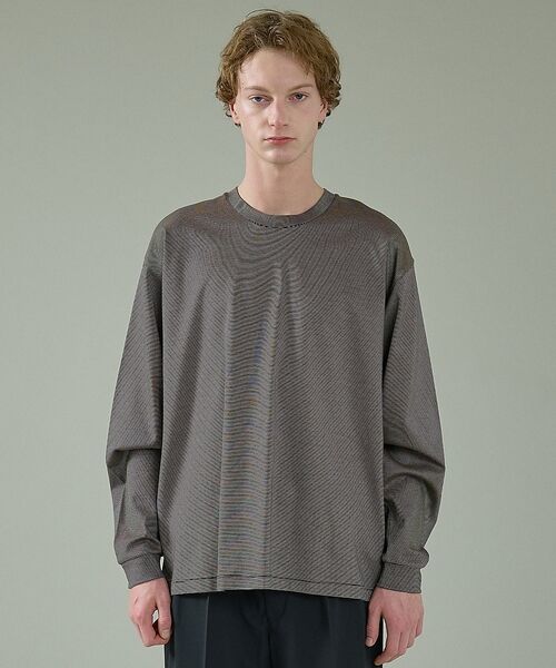 ABAHOUSE / アバハウス Tシャツ | コットンポンチ モダンフィット ボーダーロンT / オーバーサイズ【予約】 | 詳細11