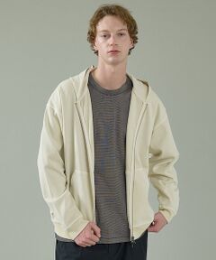 ABAHOUSE / アバハウス パーカー | 【スウェットライク】フェード ポンチ　ダブルZIPパーカー【予約】