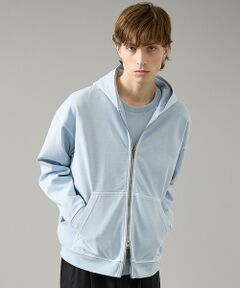 ABAHOUSE / アバハウス パーカー | 【スウェットライク】フェード ポンチ　ダブルZIPパーカー【予約】