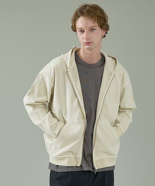 ABAHOUSE / アバハウス パーカー | 【スウェットライク】フェード ポンチ　ダブルZIPパーカー【予約】 | 詳細11