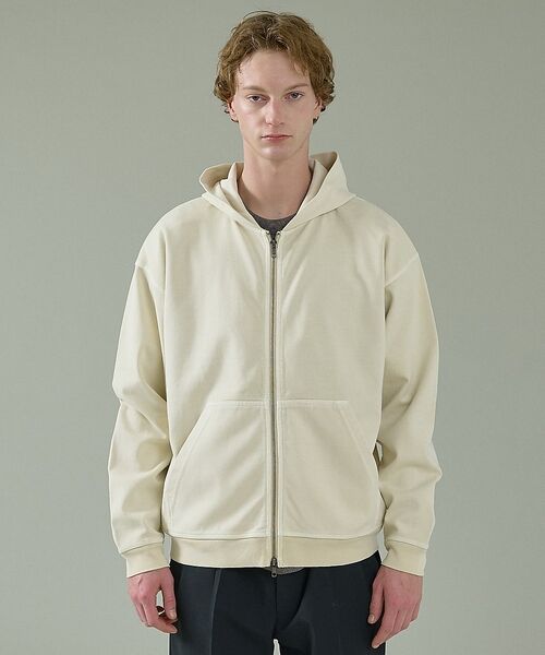 ABAHOUSE / アバハウス パーカー | 【スウェットライク】フェード ポンチ　ダブルZIPパーカー【予約】 | 詳細2