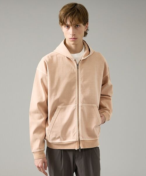 ABAHOUSE / アバハウス パーカー | 【スウェットライク】フェード ポンチ　ダブルZIPパーカー【予約】 | 詳細19