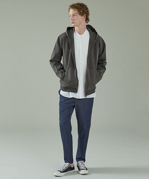 ABAHOUSE / アバハウス パーカー | 【スウェットライク】フェード ポンチ　ダブルZIPパーカー【予約】 | 詳細24