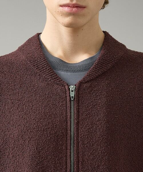 ABAHOUSE / アバハウス ブルゾン | コットンブークレー ダブルZIP ニットブルゾン / クルーカーディガン【予約】 | 詳細2