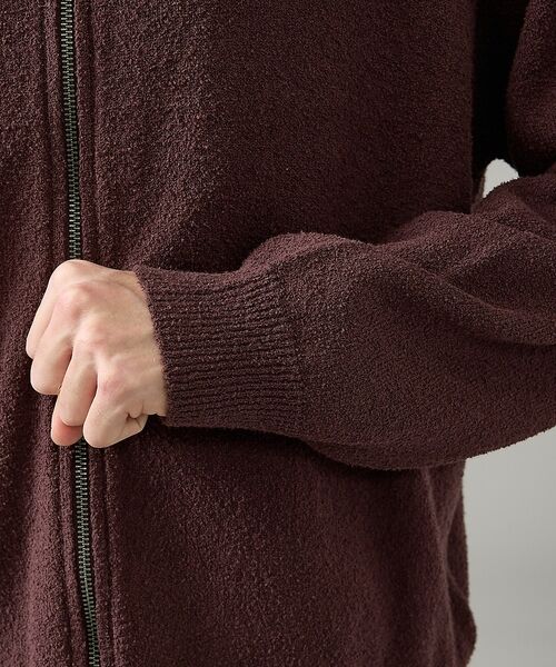 ABAHOUSE / アバハウス ブルゾン | コットンブークレー ダブルZIP ニットブルゾン / クルーカーディガン【予約】 | 詳細3