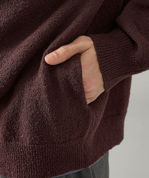 ABAHOUSE / アバハウス ブルゾン | コットンブークレー ダブルZIP ニットブルゾン / クルーカーディガン【予約】 | 詳細4