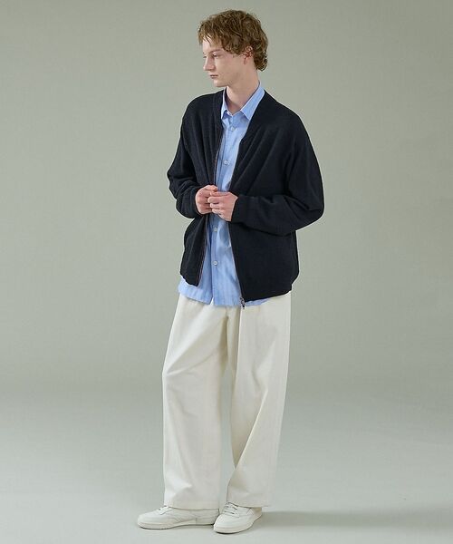 ABAHOUSE / アバハウス ブルゾン | コットンブークレー ダブルZIP ニットブルゾン / クルーカーディガン【予約】 | 詳細14