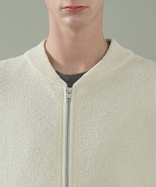ABAHOUSE / アバハウス ブルゾン | コットンブークレー ダブルZIP ニットブルゾン / クルーカーディガン【予約】 | 詳細19
