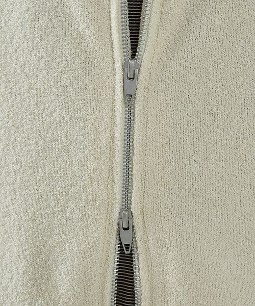 ABAHOUSE / アバハウス ブルゾン | コットンブークレー ダブルZIP ニットブルゾン / クルーカーディガン【予約】 | 詳細22
