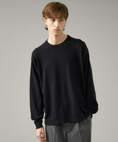 ABAHOUSE / アバハウス ニット・セーター | コットンブークレー クルーネックニット【予約】