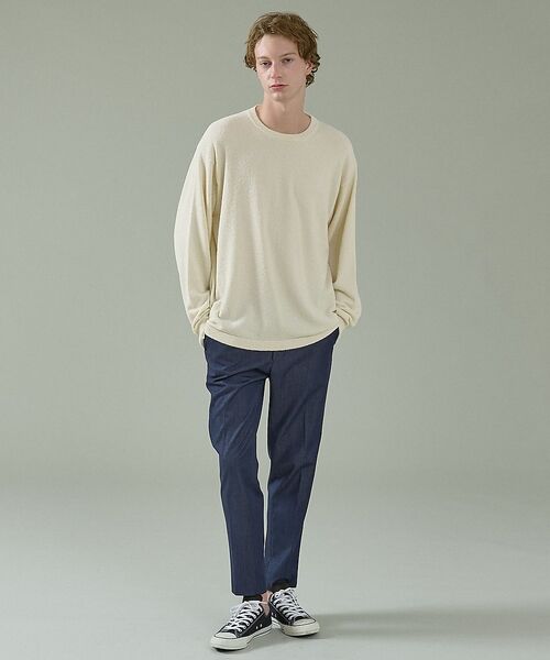 ABAHOUSE / アバハウス ニット・セーター | コットンブークレー クルーネックニット【予約】 | 詳細5