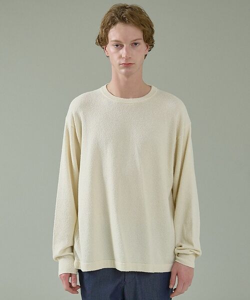 ABAHOUSE / アバハウス ニット・セーター | コットンブークレー クルーネックニット【予約】 | 詳細6