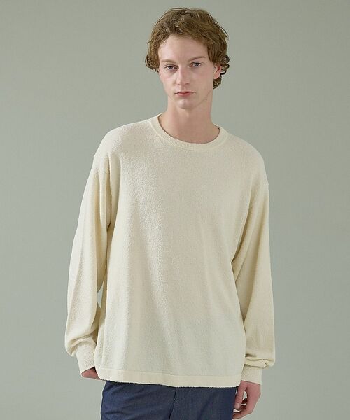 ABAHOUSE / アバハウス ニット・セーター | コットンブークレー クルーネックニット【予約】 | 詳細12