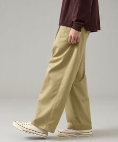 ABAHOUSE / アバハウス パンツ | 2タック チノワイドパンツ / イージーパンツ【追加生産】【予約】