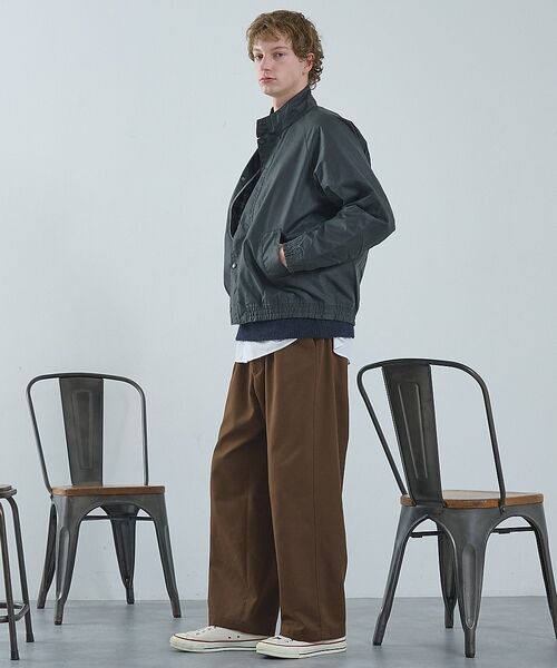 ABAHOUSE / アバハウス パンツ | 2タック チノワイドパンツ / イージーパンツ【追加生産】【予約】 | 詳細1