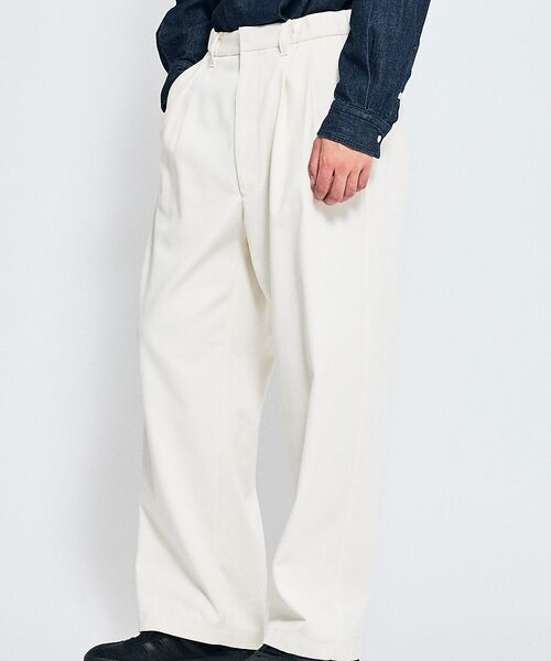 ABAHOUSE / アバハウス パンツ | 2タック チノワイドパンツ / イージーパンツ【追加生産】【予約】 | 詳細2