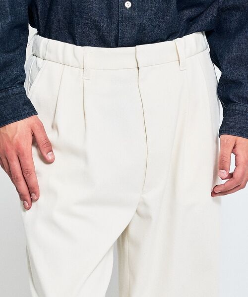 ABAHOUSE / アバハウス パンツ | 2タック チノワイドパンツ / イージーパンツ【追加生産】【予約】 | 詳細6