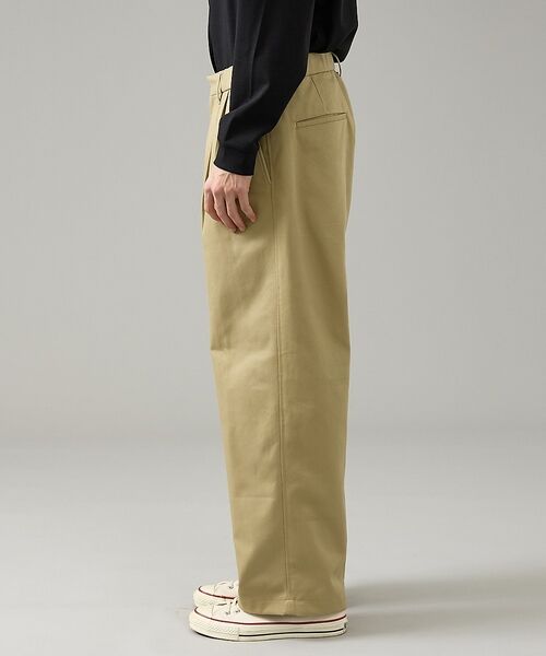 ABAHOUSE / アバハウス パンツ | 2タック チノワイドパンツ / イージーパンツ【追加生産】【予約】 | 詳細18