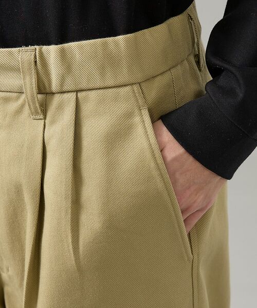 ABAHOUSE / アバハウス パンツ | 2タック チノワイドパンツ / イージーパンツ【追加生産】【予約】 | 詳細22