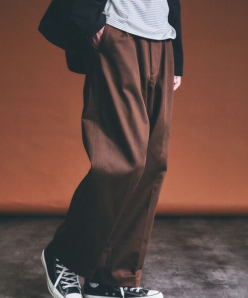 ABAHOUSE / アバハウス パンツ | 2タック チノワイドパンツ / イージーパンツ【追加生産】【予約】 | 詳細28