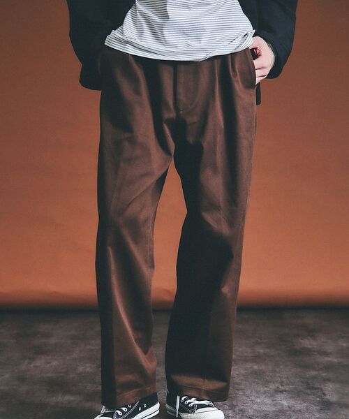 ABAHOUSE / アバハウス パンツ | 2タック チノワイドパンツ / イージーパンツ【追加生産】【予約】 | 詳細29