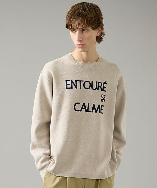 ABAHOUSE / アバハウス ニット・セーター | 【2026NEW】ジャガードロゴニット プルオーバー / オーバーサイズ / L | 詳細2