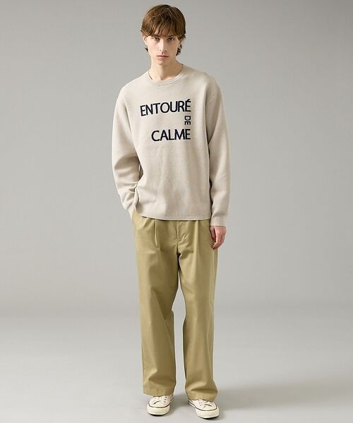 ABAHOUSE / アバハウス ニット・セーター | 【2026NEW】ジャガードロゴニット プルオーバー / オーバーサイズ / L | 詳細4