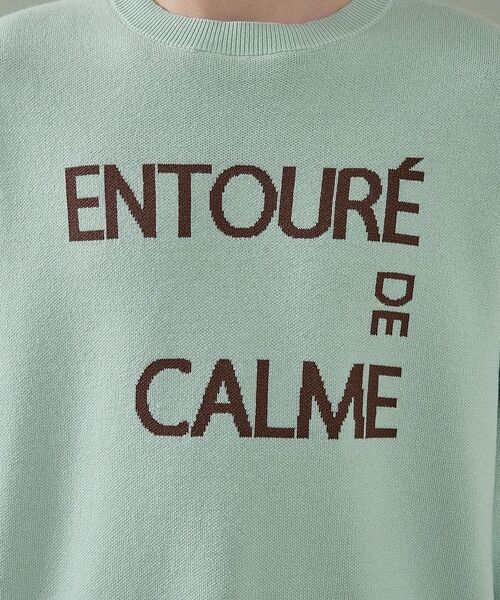 ABAHOUSE / アバハウス ニット・セーター | 【2026NEW】ジャガードロゴニット プルオーバー / オーバーサイズ / L | 詳細5