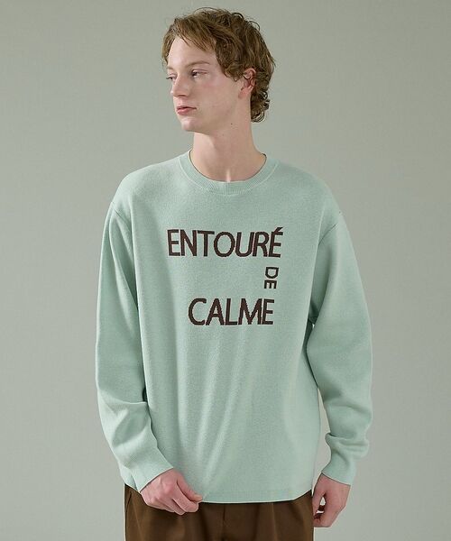 ABAHOUSE / アバハウス ニット・セーター | 【2026NEW】ジャガードロゴニット プルオーバー / オーバーサイズ / L | 詳細6