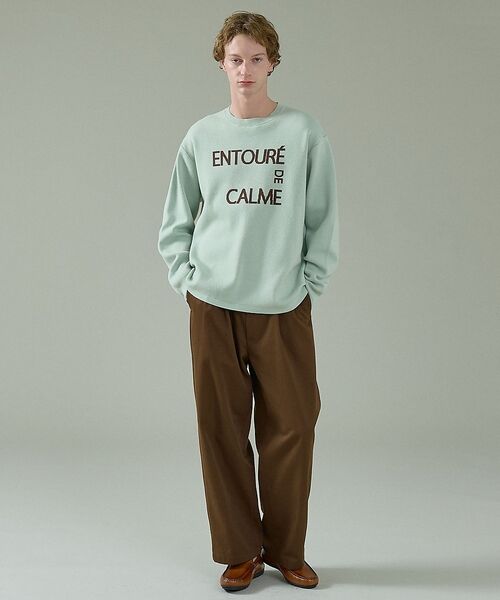 ABAHOUSE / アバハウス ニット・セーター | 【2026NEW】ジャガードロゴニット プルオーバー / オーバーサイズ / L | 詳細7