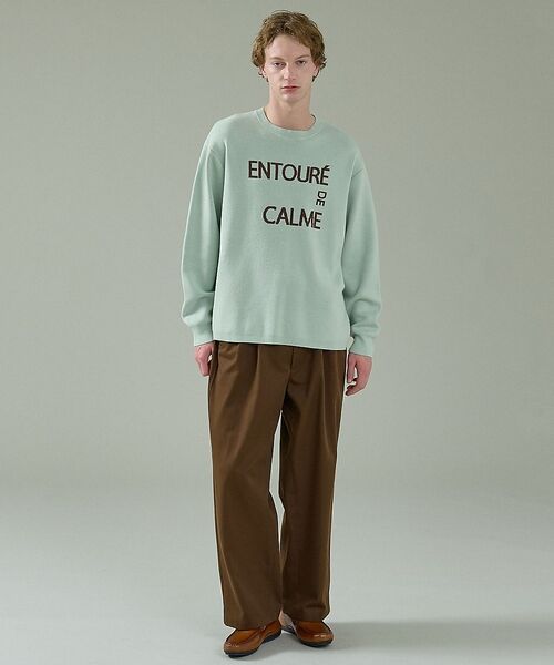 ABAHOUSE / アバハウス ニット・セーター | 【2026NEW】ジャガードロゴニット プルオーバー / オーバーサイズ / L | 詳細8