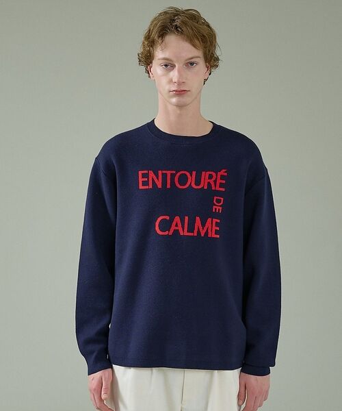 ABAHOUSE / アバハウス ニット・セーター | 【2026NEW】ジャガードロゴニット プルオーバー / オーバーサイズ / L | 詳細10