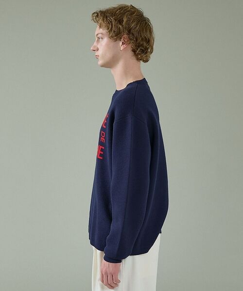 ABAHOUSE / アバハウス ニット・セーター | 【2026NEW】ジャガードロゴニット プルオーバー / オーバーサイズ / L | 詳細11