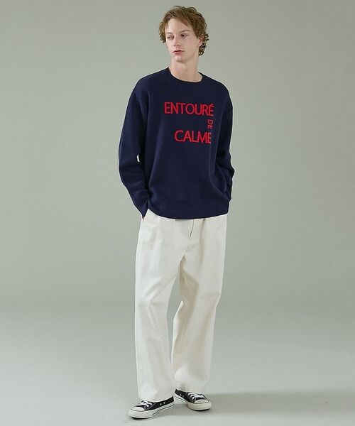 ABAHOUSE / アバハウス ニット・セーター | 【2026NEW】ジャガードロゴニット プルオーバー / オーバーサイズ / L | 詳細17