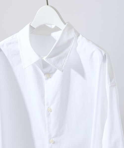 ABAHOUSE / アバハウス シャツ・ブラウス | ストレッチコットン レギュラーカラー リラックスシャツ / オーバーサイズ【予約（ホワイト）